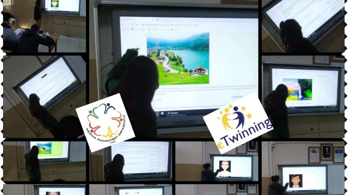 My Green World E-Twinning Projemizde Öğrencilerimiz Projemizi Sınıfta E-Twinning Portalı Üzerinden Tanıttı 