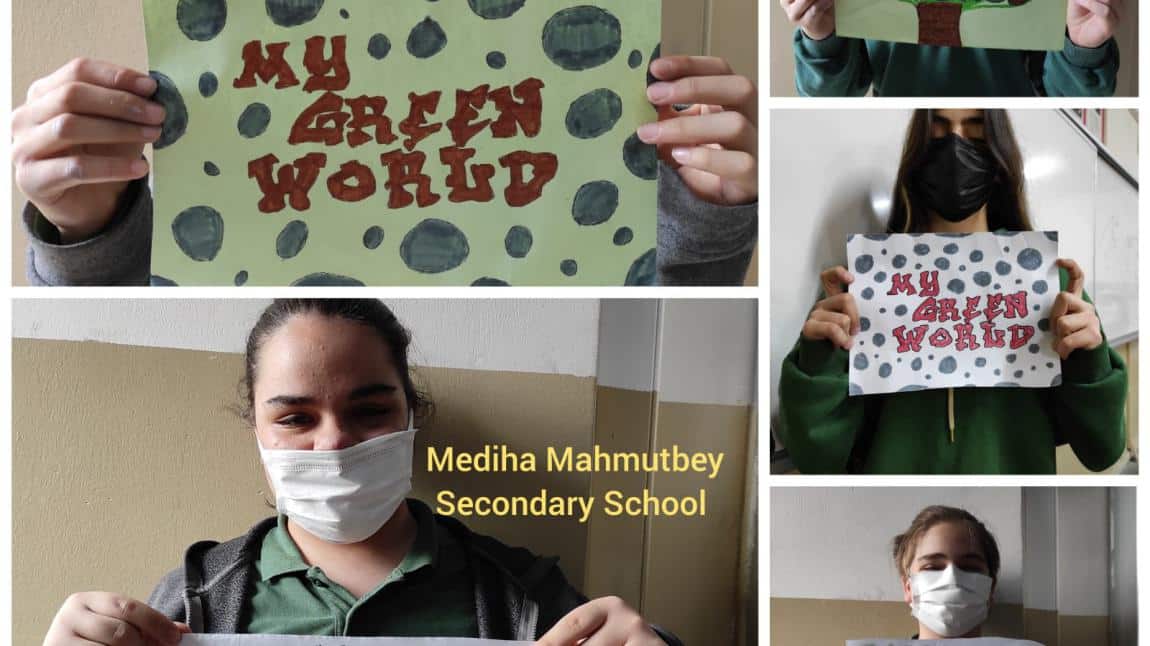 My Green World E-Twinning Projemizde Öğrencilerimiz Proje ile İlgili Resim Yaptılar 