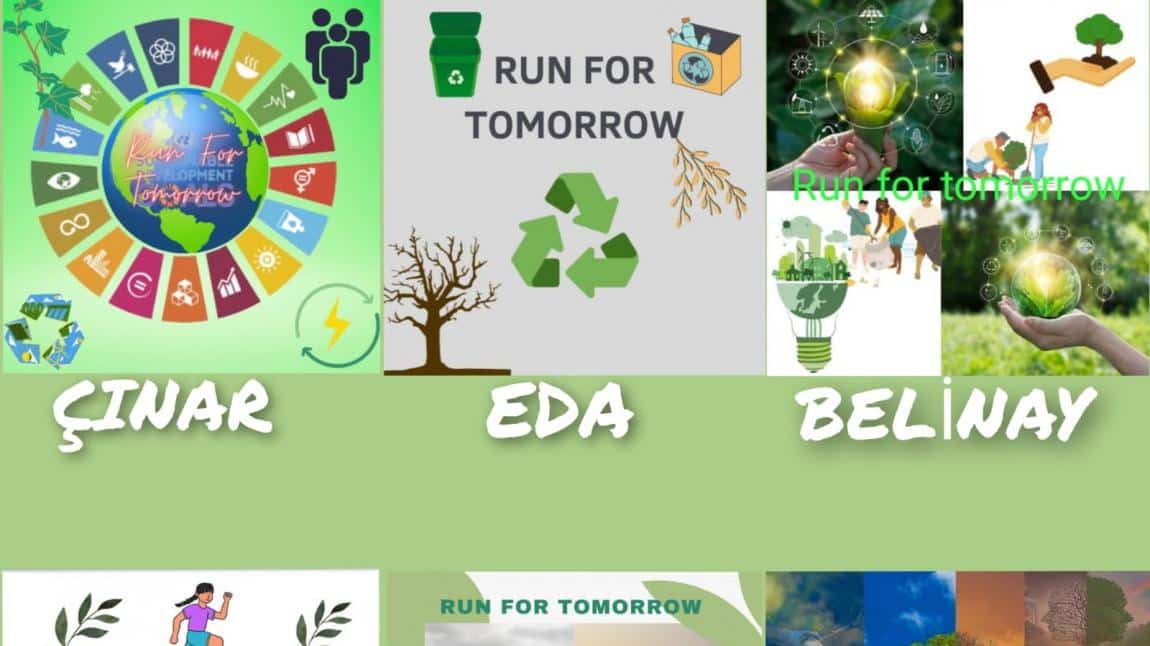 Run For Tomorrow etwinning Projesinde Öğrencilerimizin Logo Çalışması